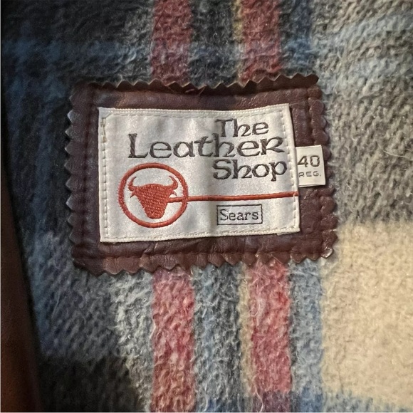 Sears The Leather Shop Jacket Flannel Lining 1970s Vintage Size 40 Winter Coat - Picture 7 of 11